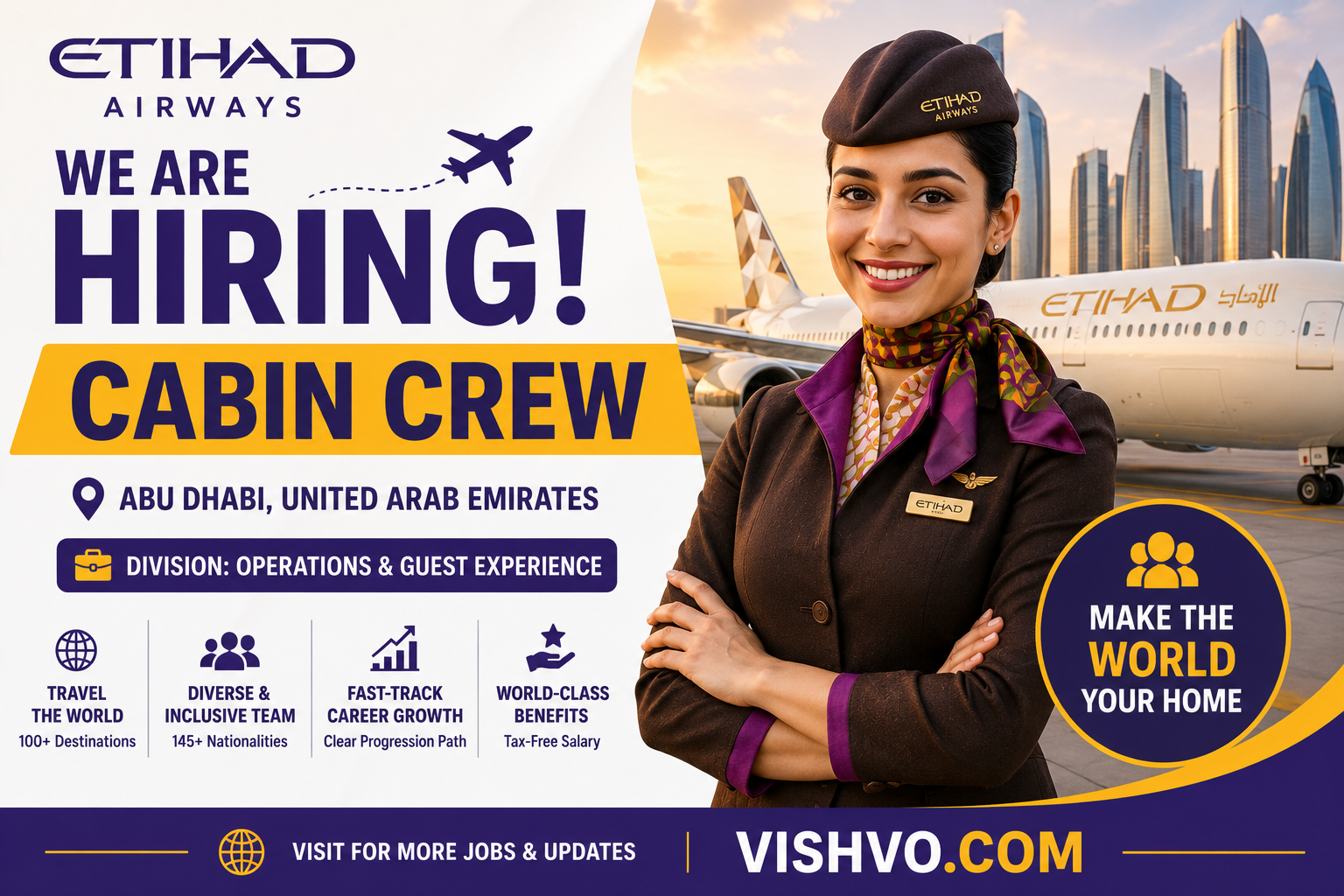 Etihad Airways Cabin Crew Recruitment 2026