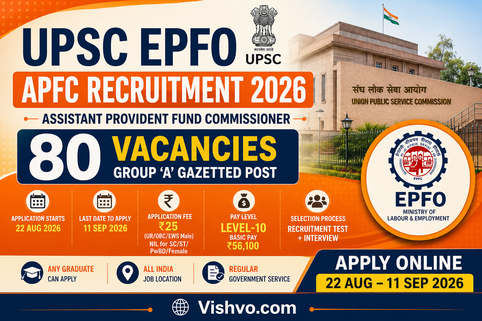 UPSC EPFO APFC Recruitment 2026