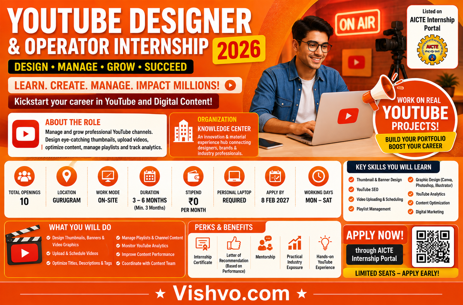 YouTube Designer and Operator Internship 2026