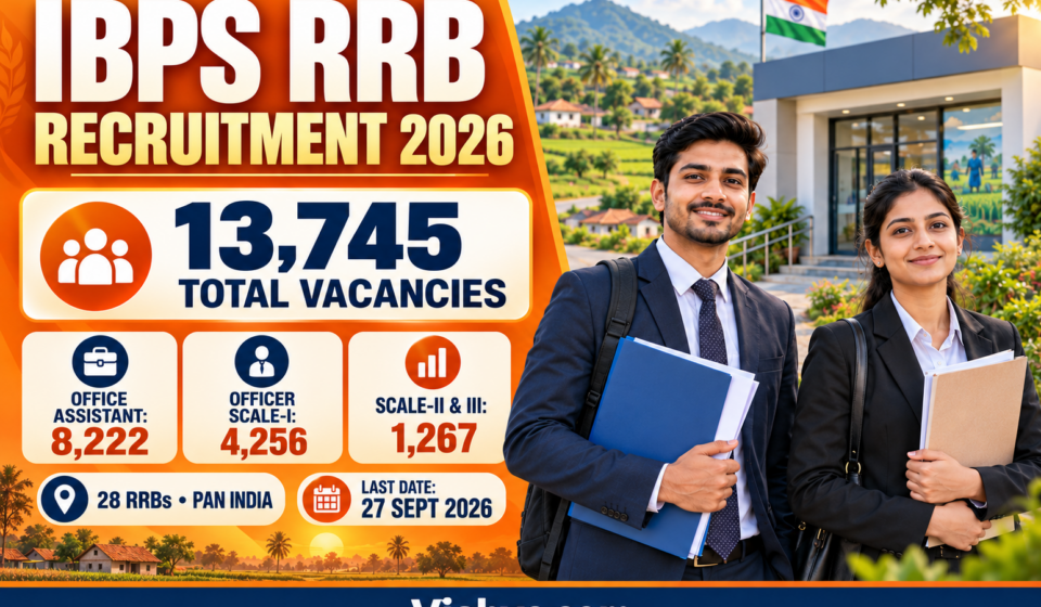 IBPS RRB Recruitment 2026: Excellent Chance for 13,745 Clerk, PO and Officer Vacancies, Apply Online IBPS RRB Recruitment 2026