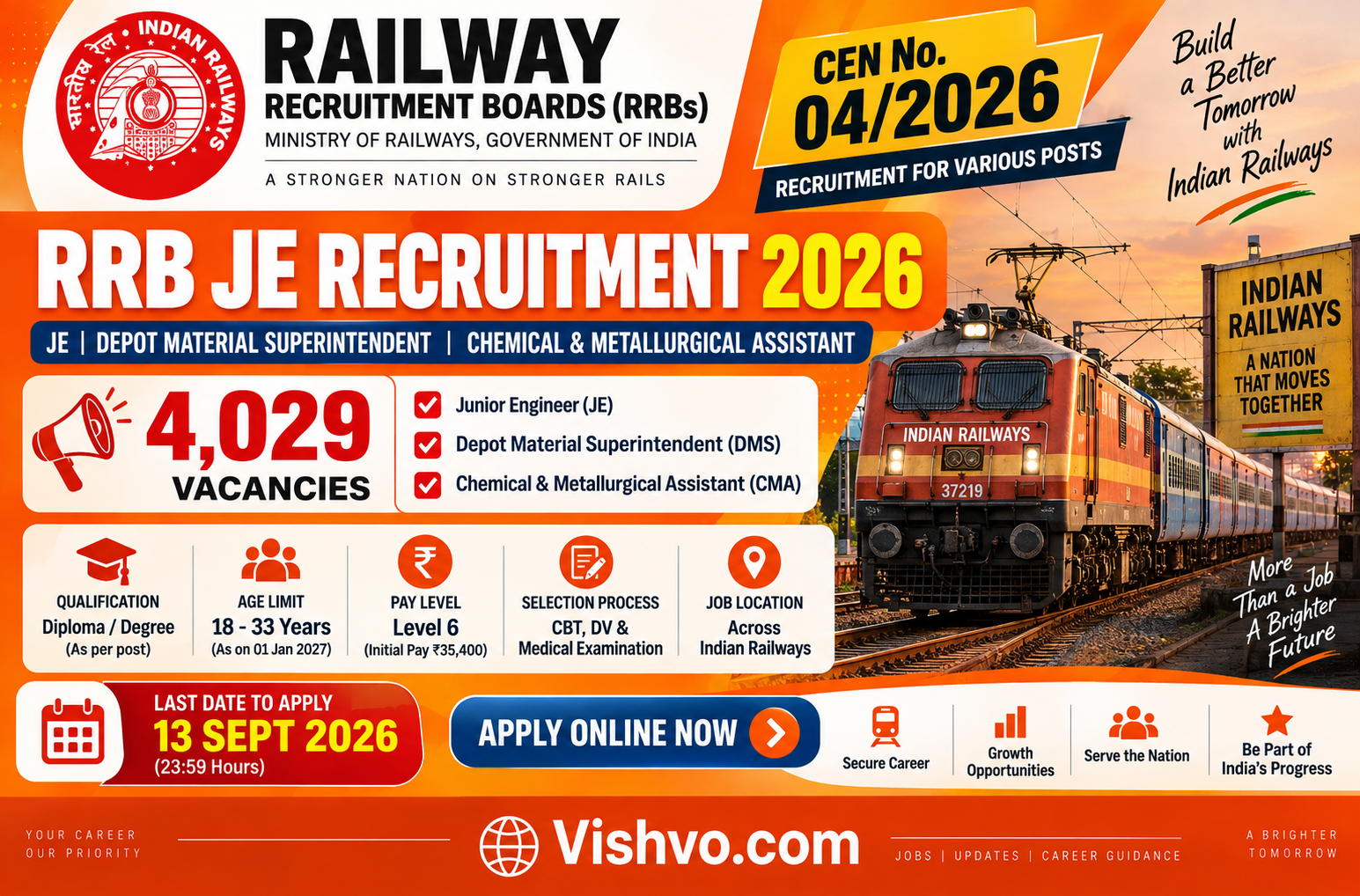 RRB JE Recruitment 2026