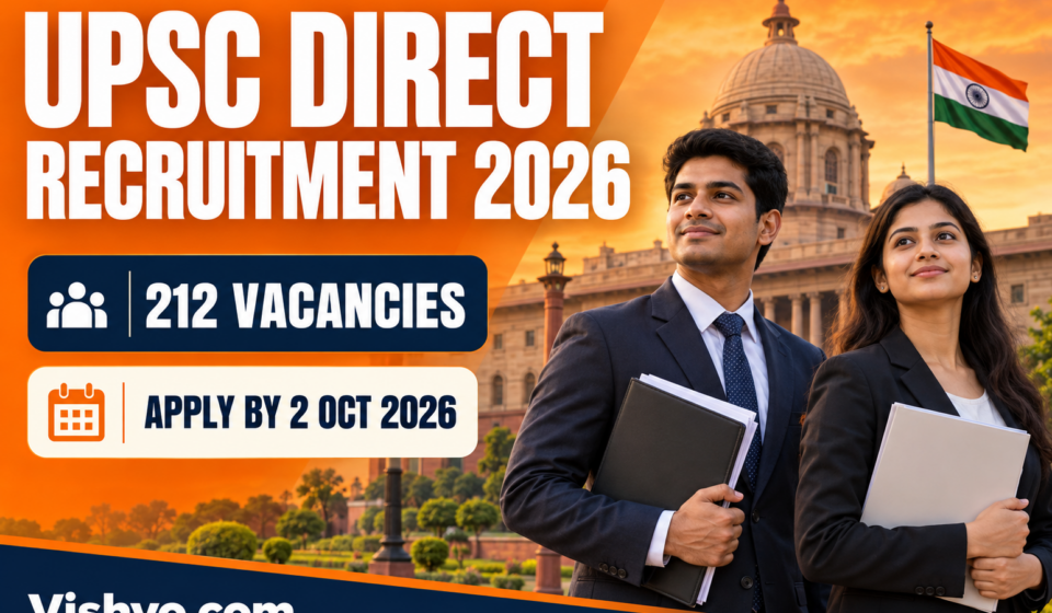 UPSC Direct Recruitment 2026: Apply Online for 212 Medical, Legal and Editorial Posts UPSC Direct Recruitment 2026
